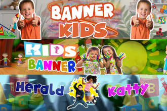 create kids youtube banner for your channel