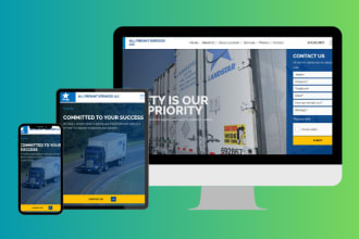 design logistics, trucking, dispatch, freight, cargo website