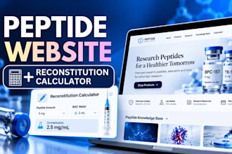 build a peptide website with a reconstitution calculator