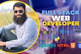 do python, django,react js and php as a full stack developer