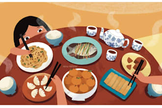 do children book illustration in this style