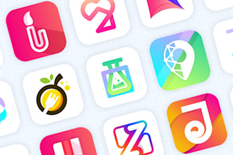 do modern app icon logo design for your business