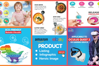 design amazon images infographic or product listing pictures