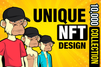 design unique characters with traits for nft art collection