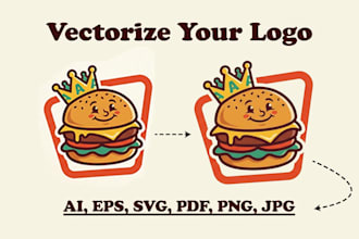 enhance remake redo redraw vectorize recreate logo trademark and mascot