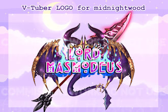 illustrate cute vtuber logo for stream