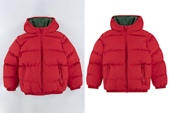 do ghost mannequin, symmetrical neck joint, and clothing product photo editing