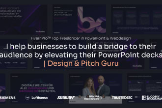 design your pitch deck in powerpoint