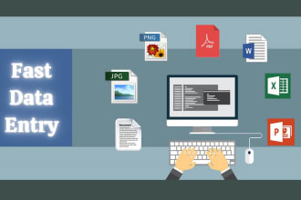 do fast data entry, data cleaning and formatting