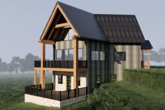 design sketchup 3d model and make realistic renders on lumion