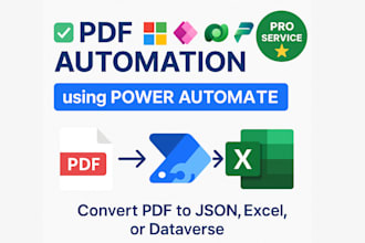 automate PDF to excel json data extraction using power automate or python