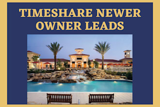 provide timeshare newer owner leads
