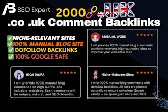 build co uk domain high da blog comment backlinks dofollow contextual seo site