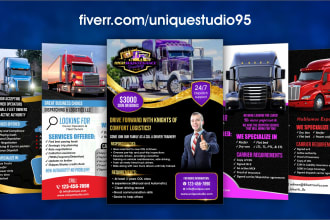 do logistics truck dispatch freight broker flyer