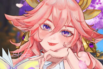 draw anime illustration for oc, vtuber, pfp and fanart