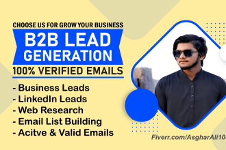 provide b2b lead generation email address list for any targeted business