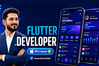 do mobile app development, android, ios app creation as flutter app developer