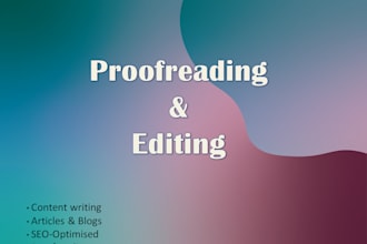 proofread and edit your blog, article or web content