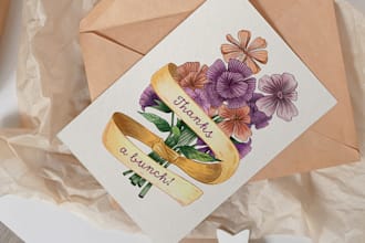 illustrate a hand drawn greeting card