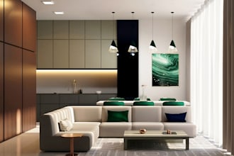 design house exterior and interior,3d modeling and rendering