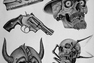 create tattoo flash and design