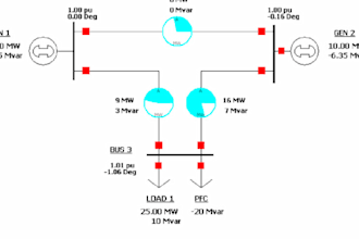 do load flow analysis using powerworld simulator
