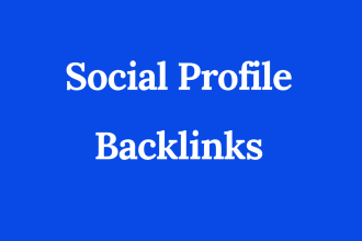 do social media profile backlinks for link building