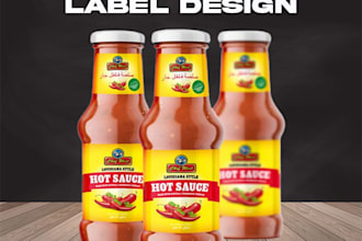 create label design, mockup, bottle label design