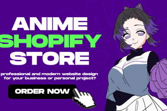 design anime fashion clothing  dropshipping shopify store