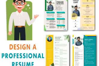 design a professional resume, CV, and cover letter