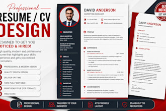 design a professional resume, CV, and cover letter