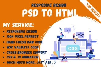 convert xd to html,sketch to html,psd to html responsive bs5