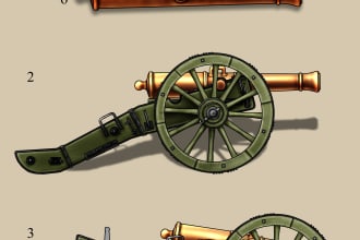 draw realistic weapons, guns, arms