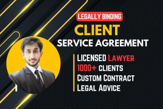 write service agreement for clients of your agency, business