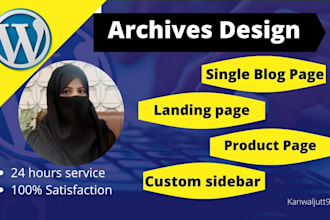 design single blog page,landing page, with elementor pro