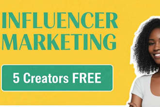 be your influencer marketing manager for instagram, tiktok, youtube