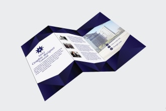 do bi fold, tri fold, and magazine design for you