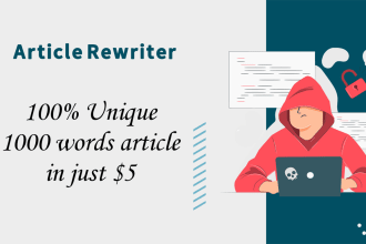 manually rewrite an article or any type of content