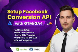 setup facebook conversion API, ga4 server side tracking with GTM for ecommerce