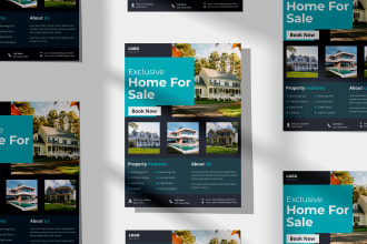 design attractive flyers for real estate, travel agency, and beauty center