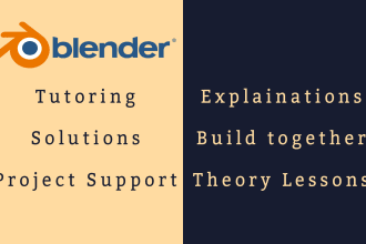 do blender tutoring, project support and theory lessons