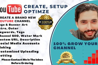 create and setup youtube channel