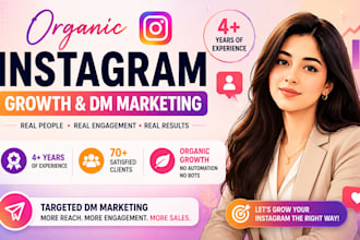 do organic instagram growth and dm marketing