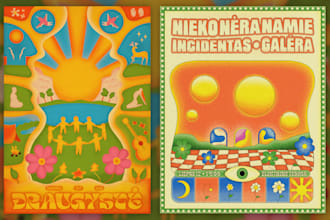 create a psychedelic vintage 70s concert poster
