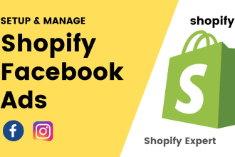setup and manage shopify facebook ads, instagram ads