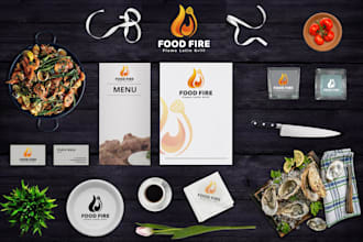 design modern, minimalist restaurant logo and food branding