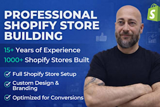 create a professional branded shopify store with custom logo and products