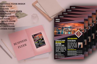 design  professional eye catching flyer, brochure, catalog or one page for you