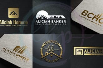 design home repair, handyman, mortgage, roofing, renovation, realtor logo