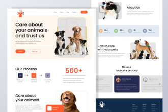 design clean web UI, landing page, website UI UX design